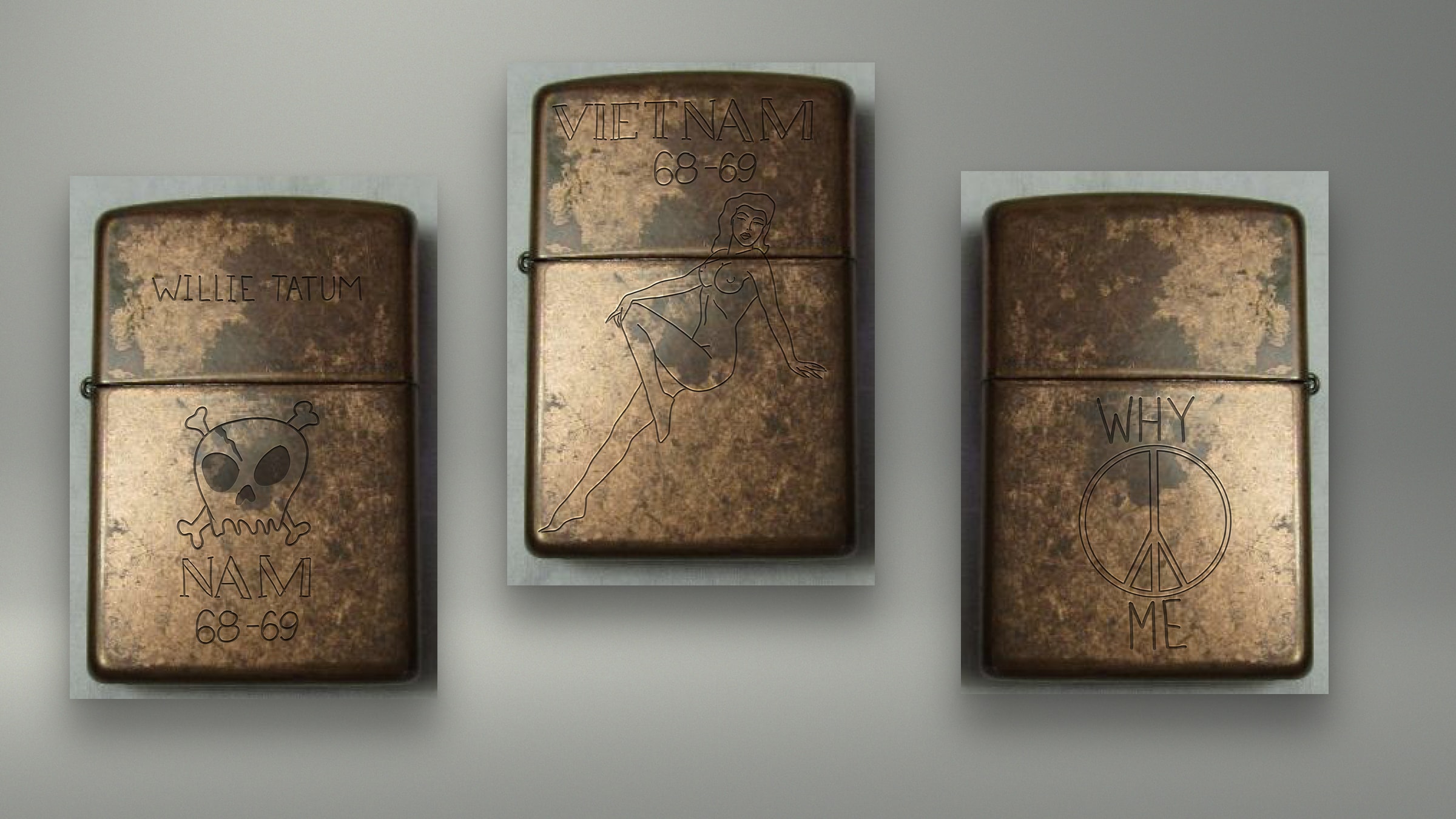When the Street Lights Go On: Engraved Zippo Mockups