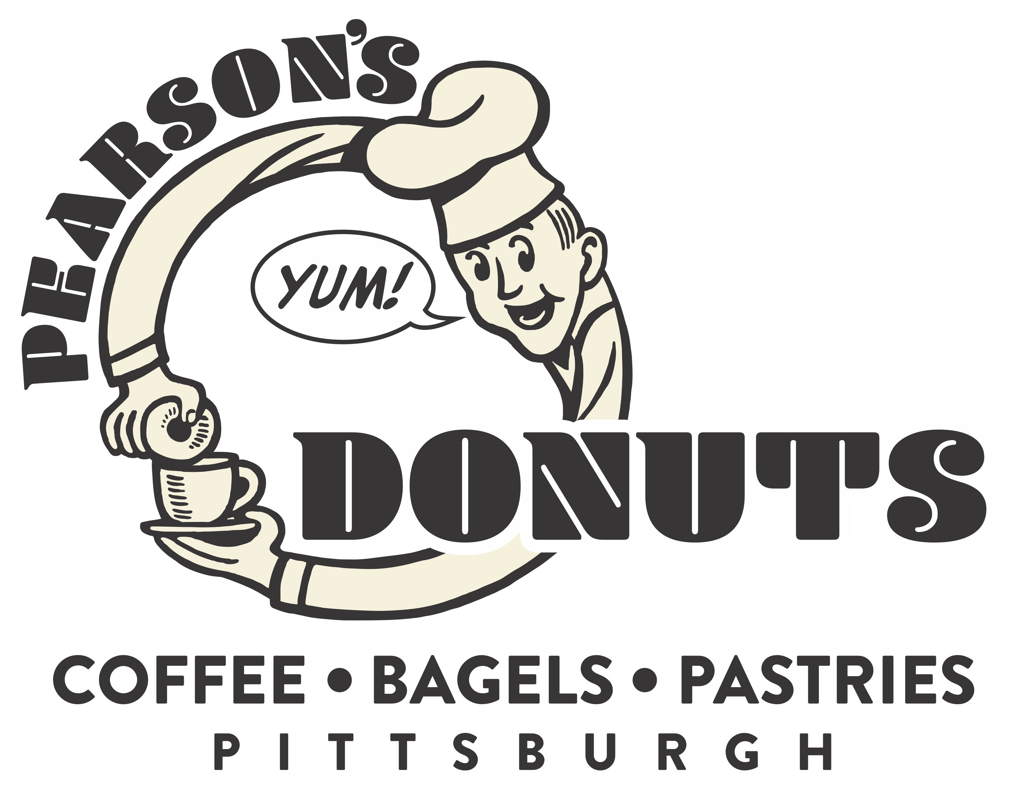 Average Joe: Donut shop logo