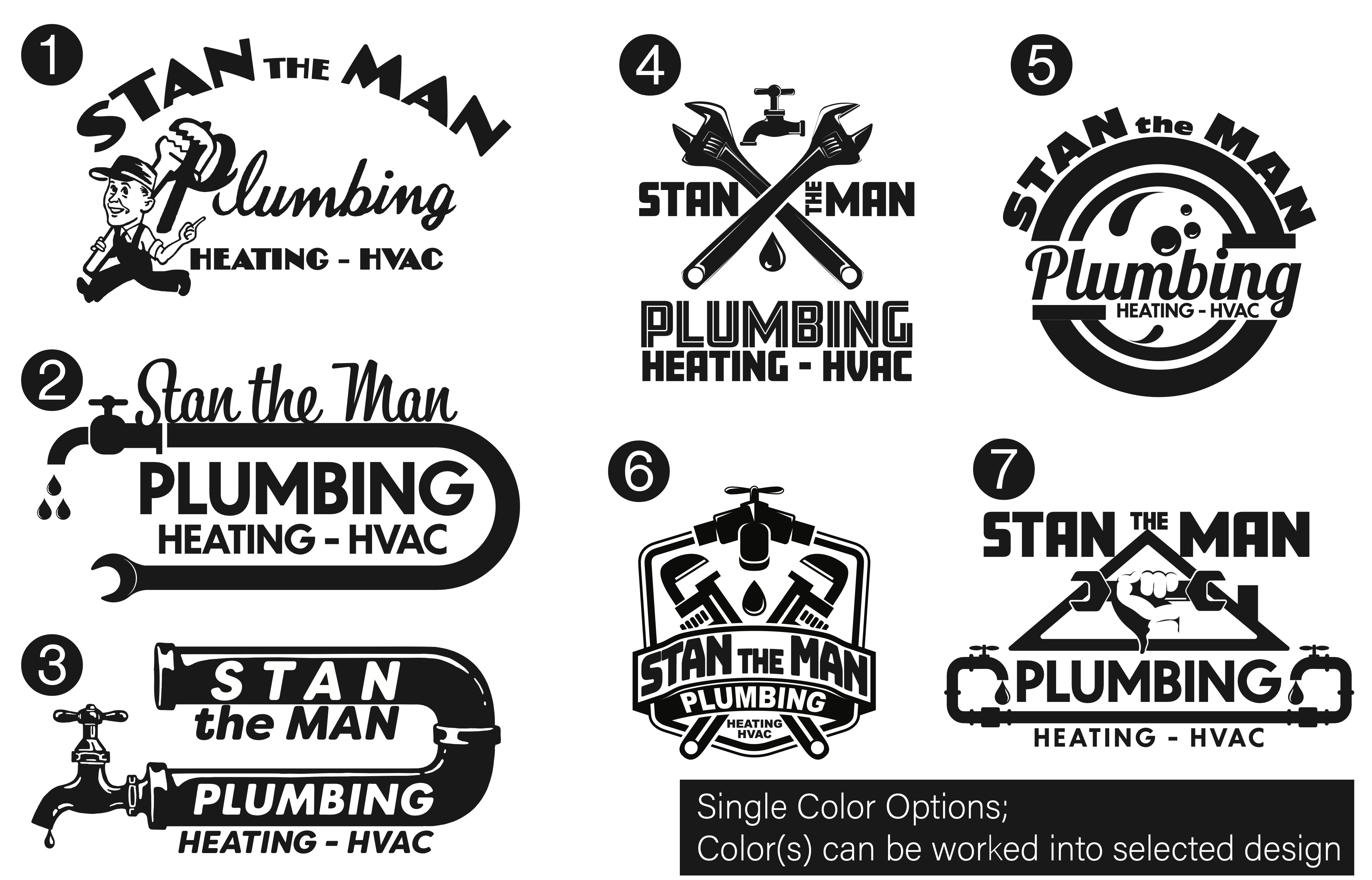 Average Joe: Plumber Logo Options