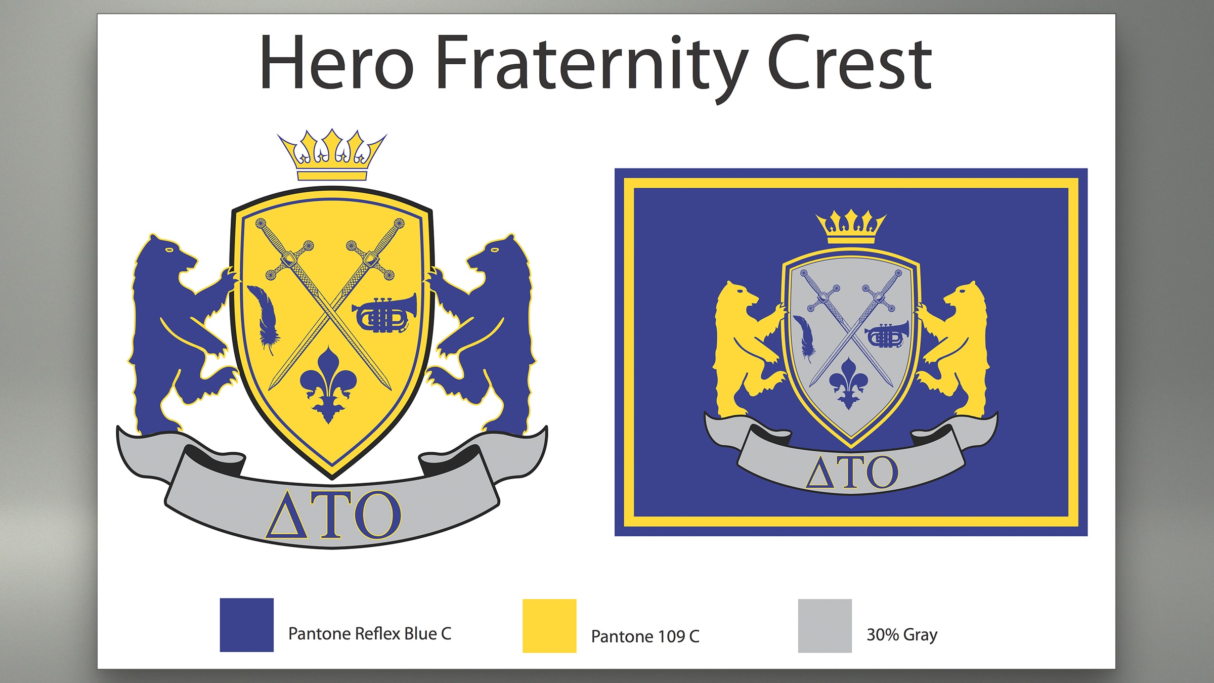 Life of the Party: "Hero" Frat Logo