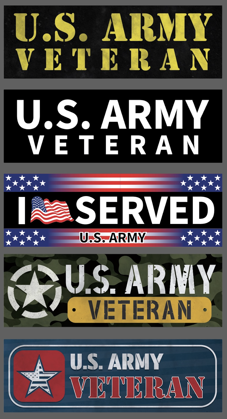 BMF: Veteran Bumper Sticker Options