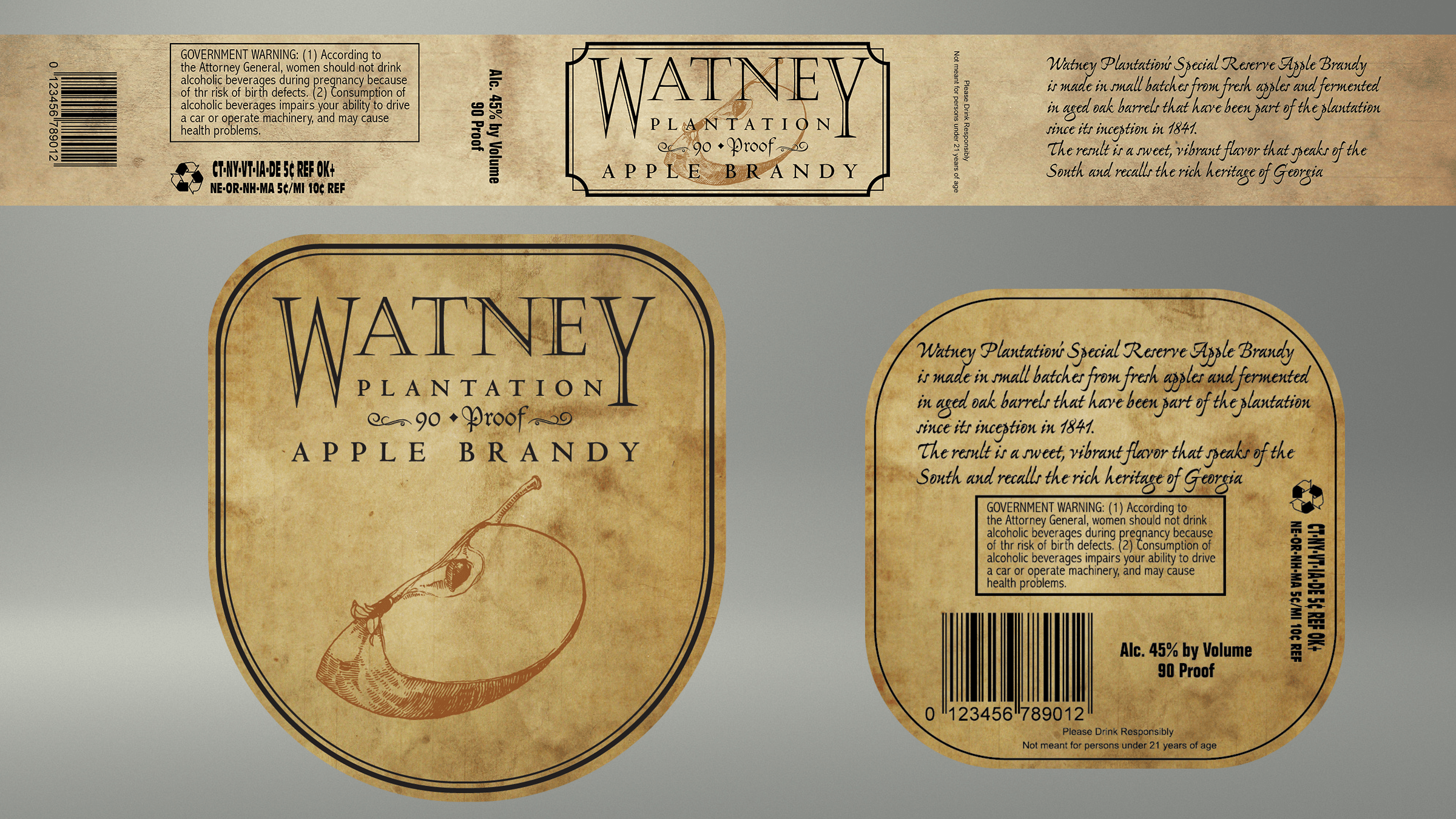 Survivor's Remorse: Apple Brandy Labels