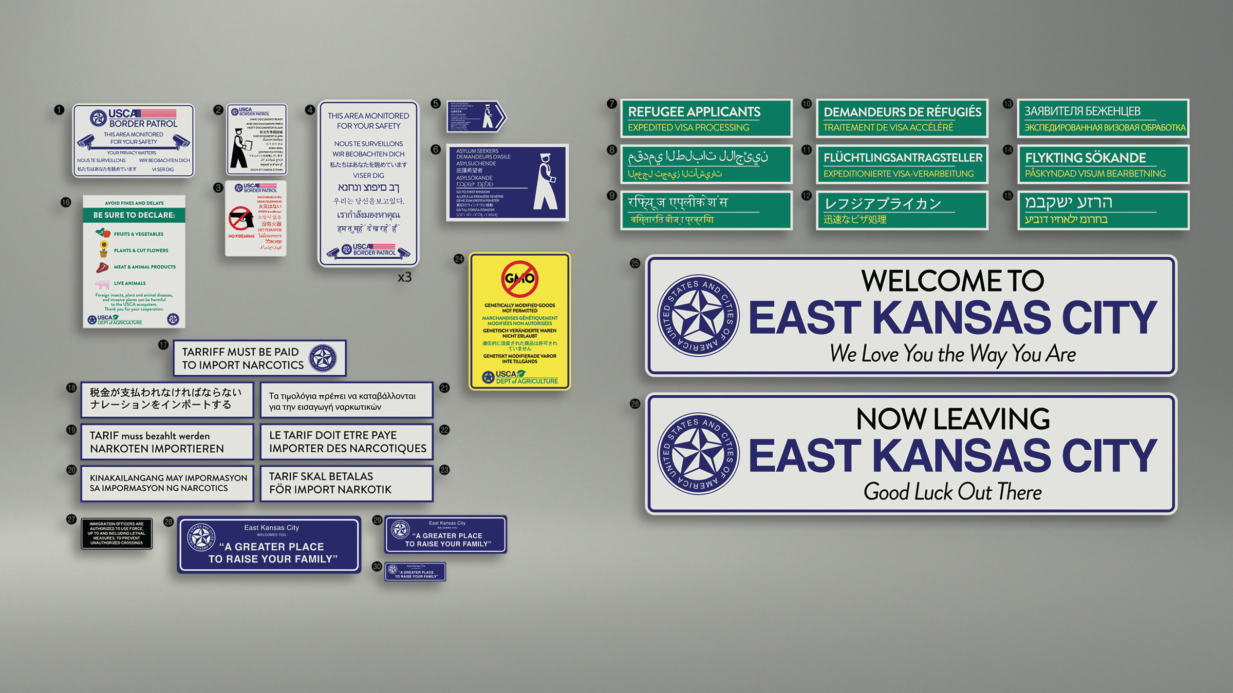 Kansas City: EKC Checkpoint signs