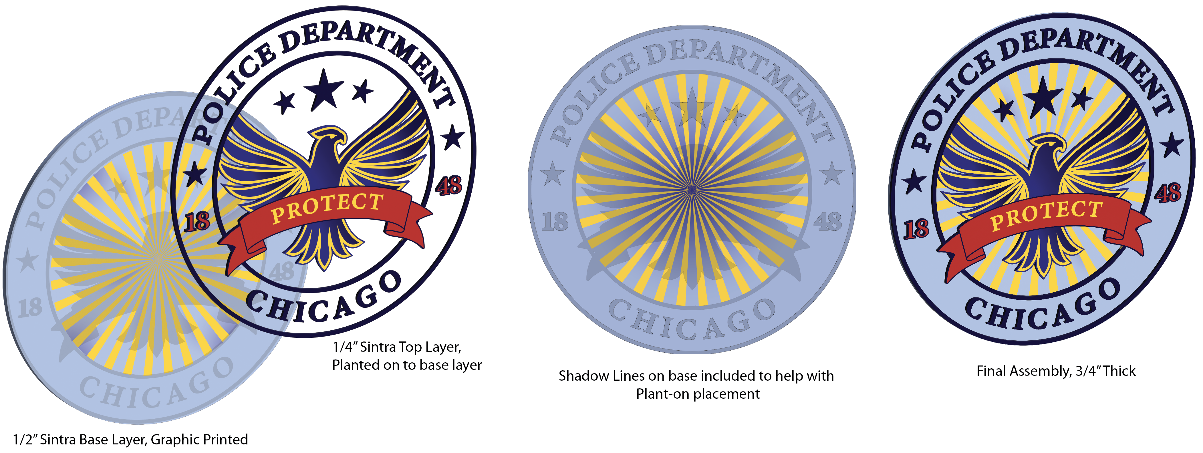 Beauty In Black: Chicago Police Dimensional Seal